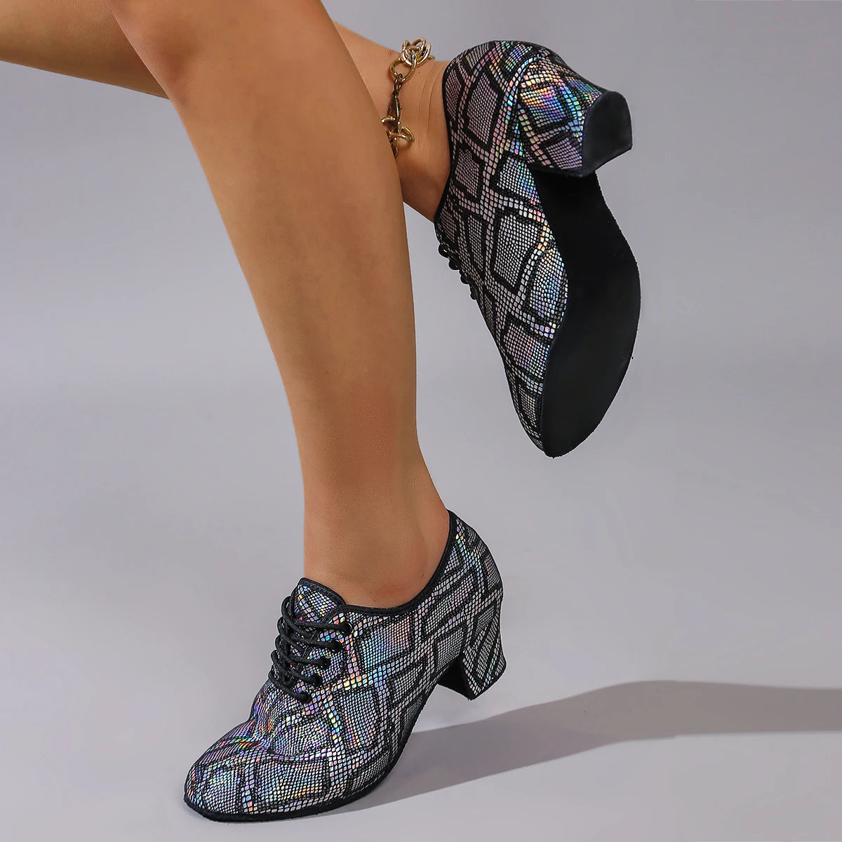 Chaussures de salsa femme noir indoor — Anya