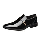 Chaussures de danse homme cuir verni noir — Coralie - détail