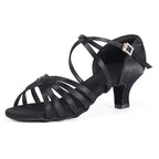 Souliers de danse latine femme daim — Dina - vue rapprochée