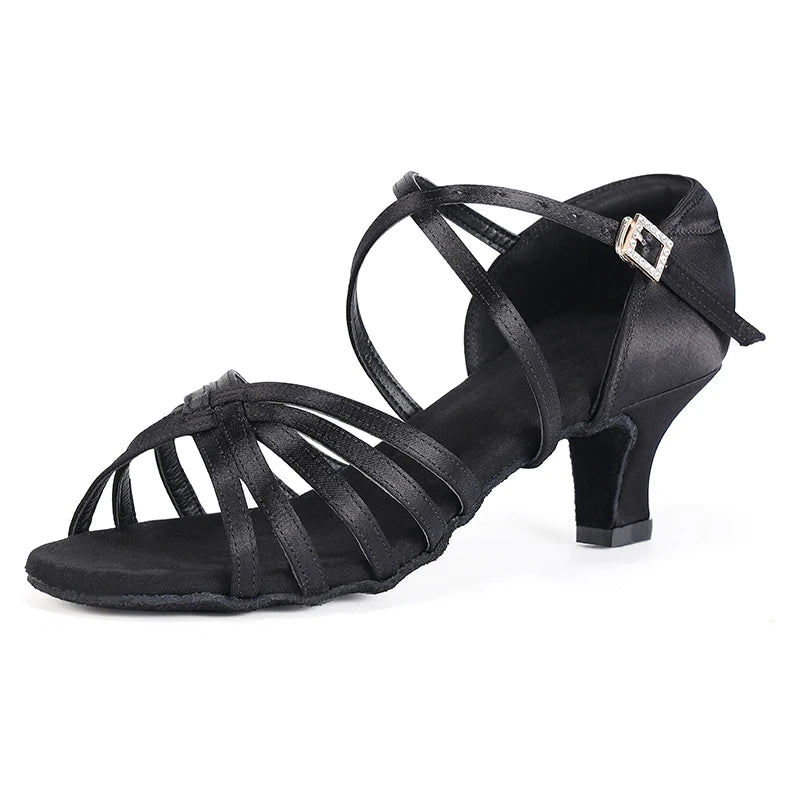 Souliers de danse latine femme daim — Dina - vue rapprochée