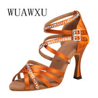 Souliers de danse latine femme satin — Motte - détail