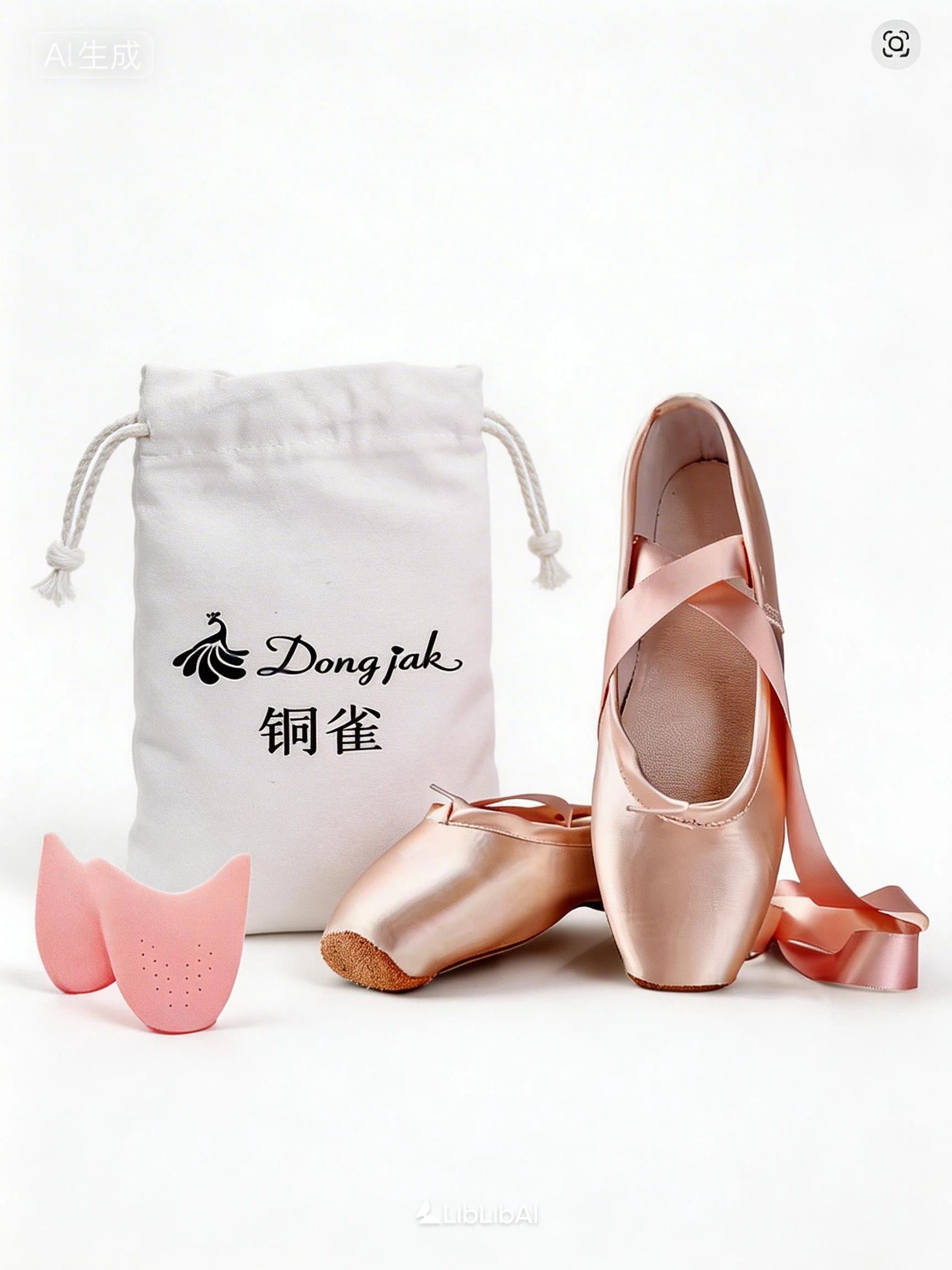 Chaussons de danse classique femme satin — Gemma - vue rapprochée