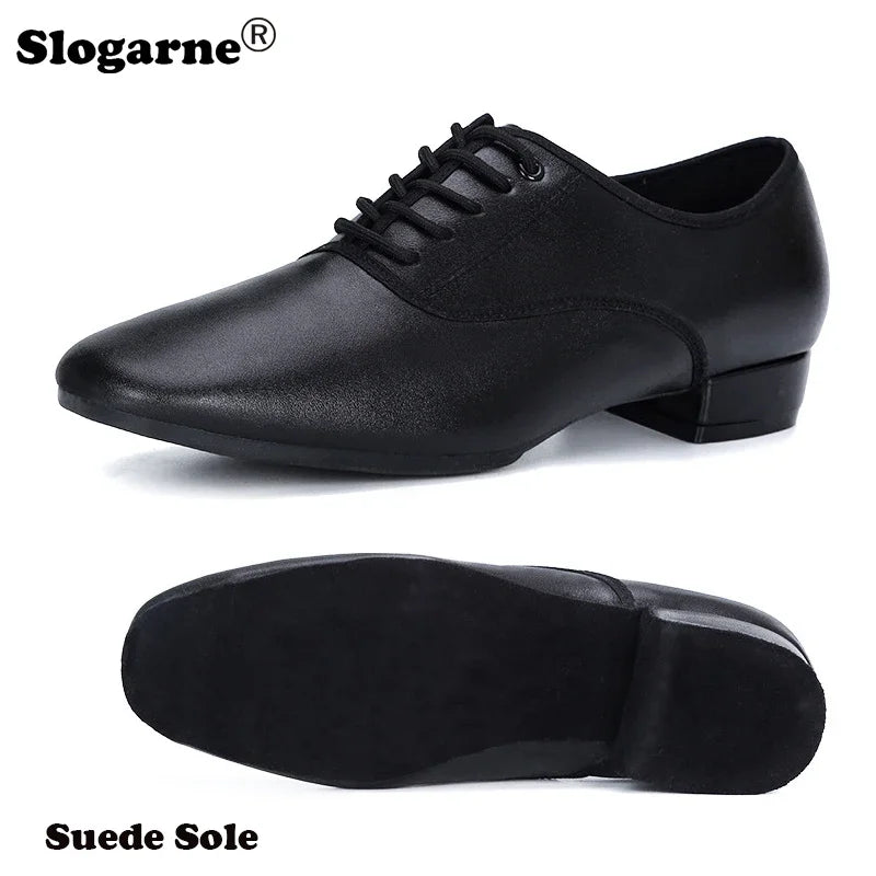 Souliers de tango homme daim — Wanda - vue 3/4