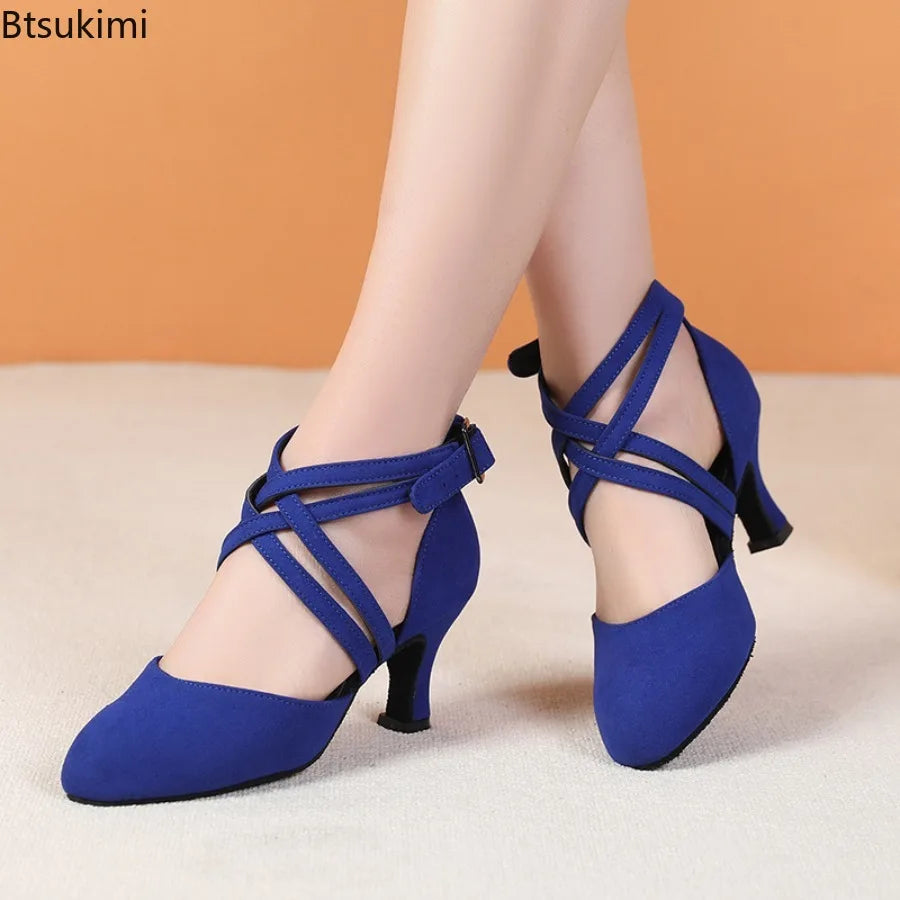 Chaussures de salsa femme daim — Rosalie - vue arrière