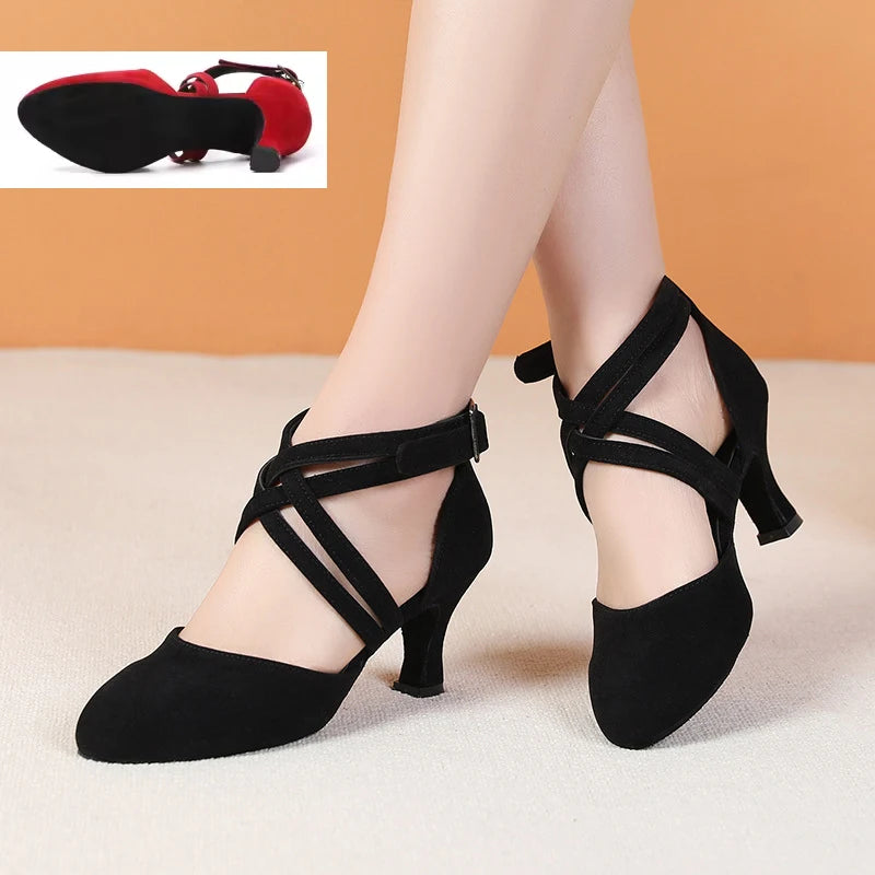 Chaussures de salsa femme daim — Livia - semelle
