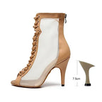 Chaussures de salsa femme, modèle Umberta, coloris beige