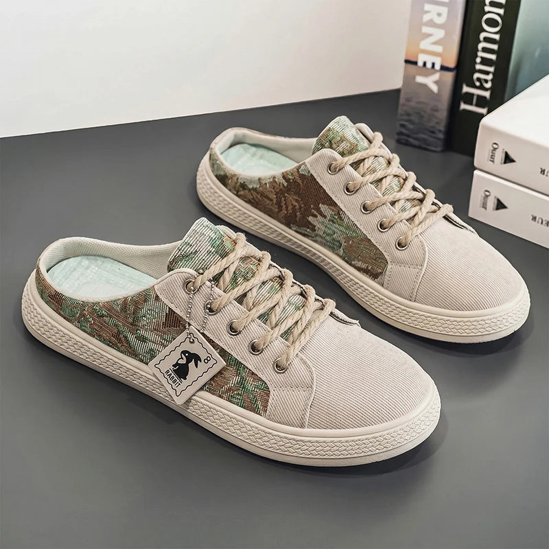 Chaussons de danse classique homme toile — Reine - vue de profil