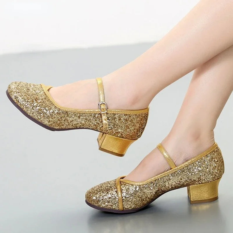 Chaussures de salsa femme paillettes — Tallinn - détail