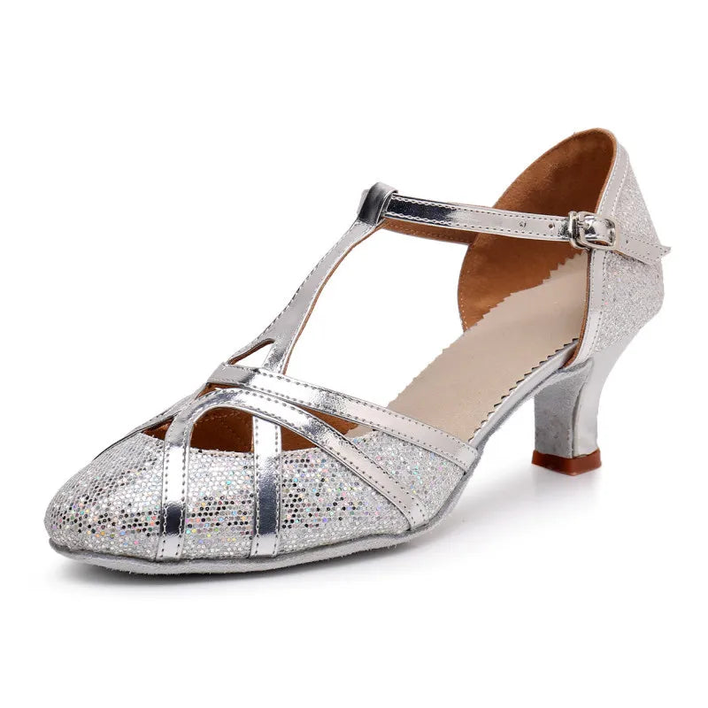 Chaussures de salsa femme paillettes — Tatiana - vue dessus