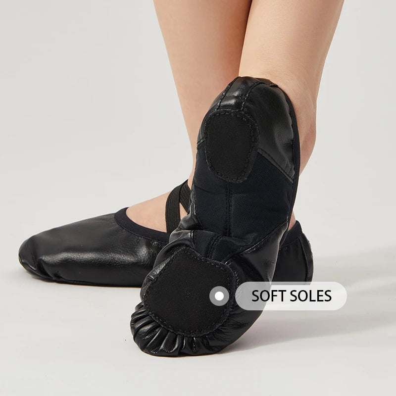 Chaussons de danse classique femme noir — Mirella - vue de profil