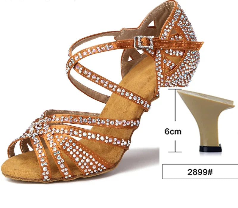 Chaussures de salsa femme strass — Développé - vue dessus