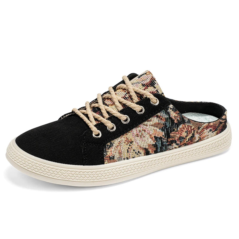 Chaussons de danse classique homme toile — Reine - vue dessus