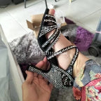 Chaussures de salsa femme strass — Développé - semelle