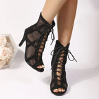 Souliers de danse latine femme noir — Rosario - vue de profil