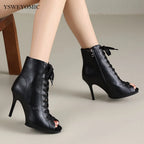 Chaussures de salsa femme 9.5cm noir — Domitille - vue arrière