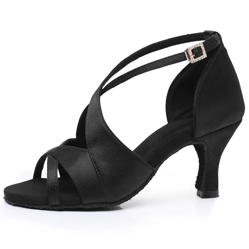 Souliers de danse latine femme satin — Skopin - vue arrière