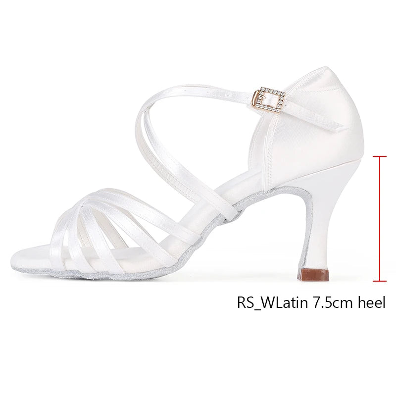 Souliers de danse latine femme daim — Dina - vue extérieure