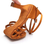 Chaussures de salsa femme satin — Celestina - vue arrière