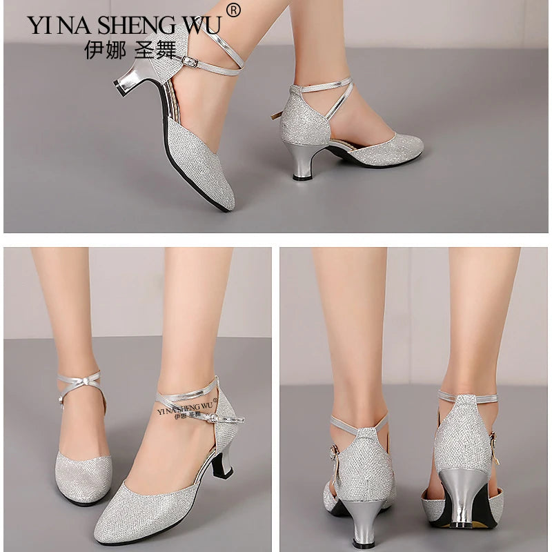 Chaussures de salsa femme argent — Antonio - vue arrière