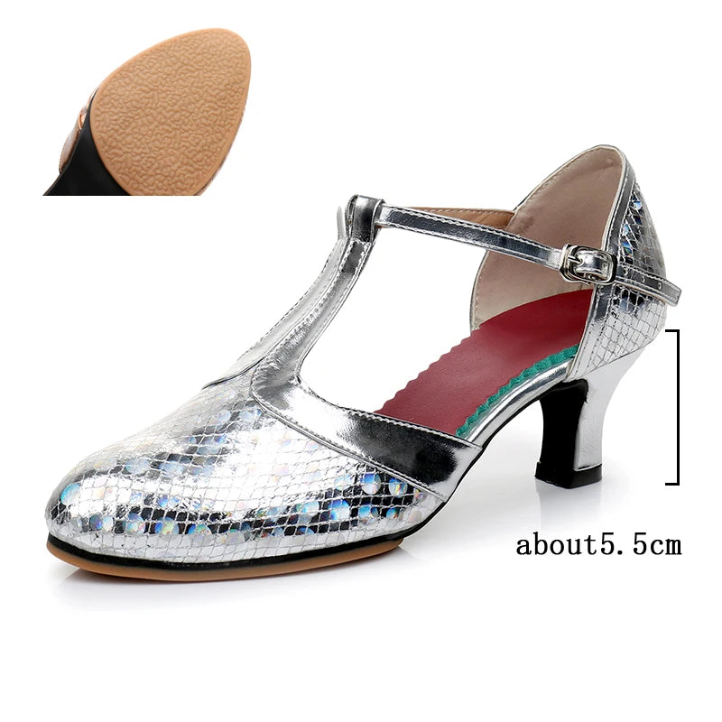 Chaussures de salsa femme paillettes — Olga - vue 12
