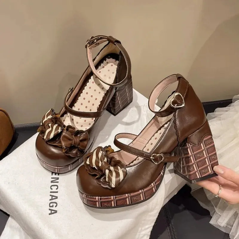 Chaussures de danse femme marron — Taglioni - vue rapprochée