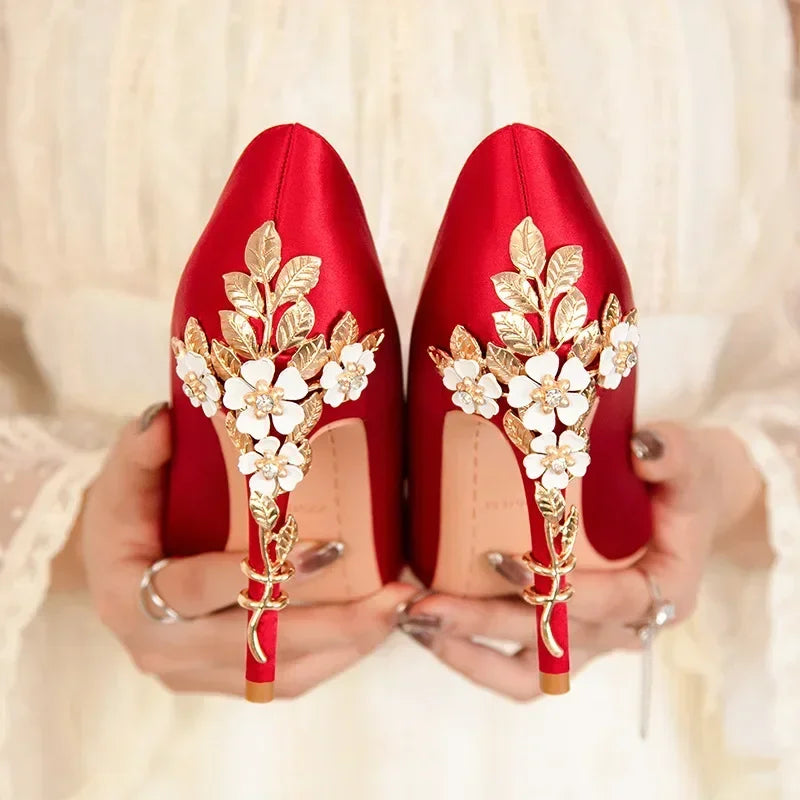 Chaussons de danse classique femme satin — Flora - vue arrière