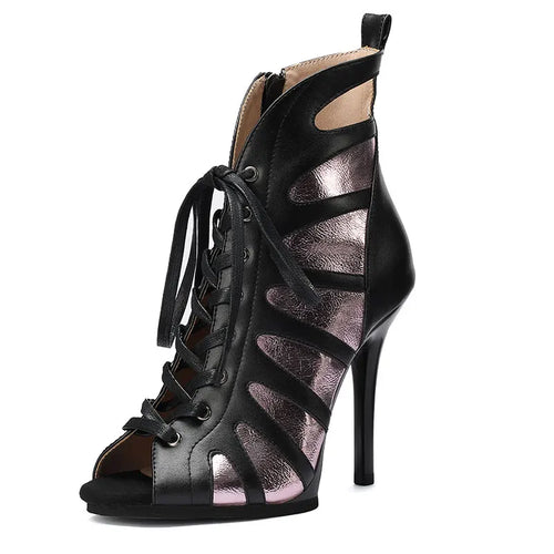 Bottines de danse latine femme à talon, modèle Podgorica, vue 2