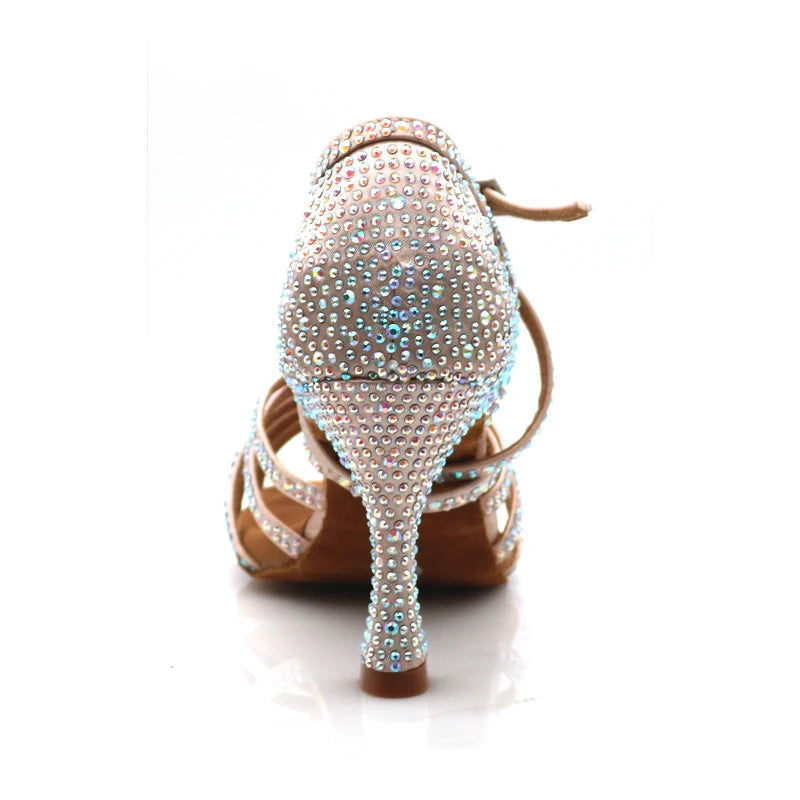 Chaussures de salsa femme strass picture heel — Paula - détail