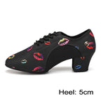 Chaussures d'entraînement latines noires, talon 3,5 ou 5 cm, modèle Myosotis, vue 11