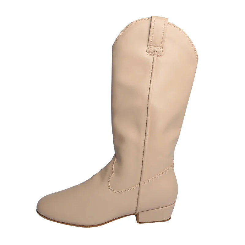 Bottes de danse country femme Dakota rose poudré, semelle daim