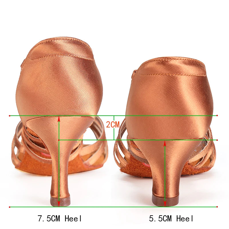 Souliers de danse latine femme daim — Dina - détail