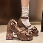 Chaussures de danse femme marron — Taglioni - détail