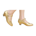 Chaussures de salsa effet cuir verni, talon 3,5 ou 5,5 cm, modèle Bilbao, vue 12