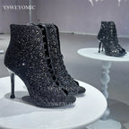 Chaussures de salsa femme paillettes — Zinaida - vue rapprochée