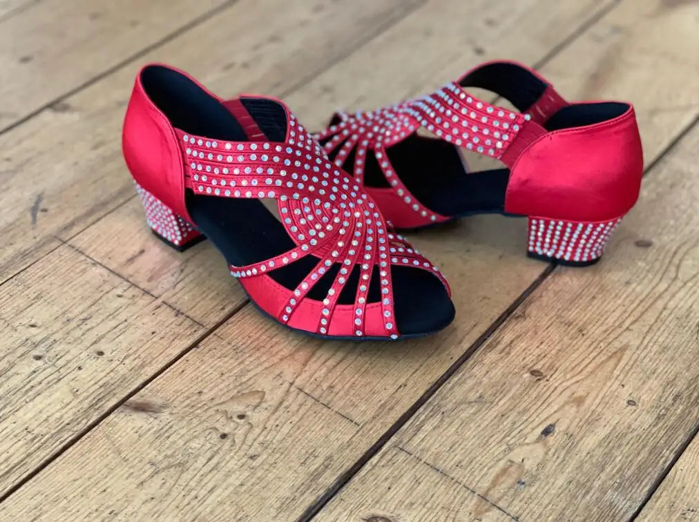 Chaussures de salsa femme strass — Livry - vue dessus