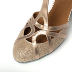 Chaussures de salsa femme paillettes — Tatiana - vue de profil