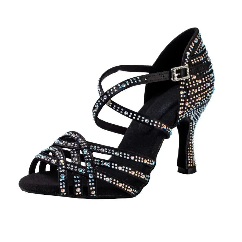 Chaussures de salsa femme strass — Buleria - vue de profil