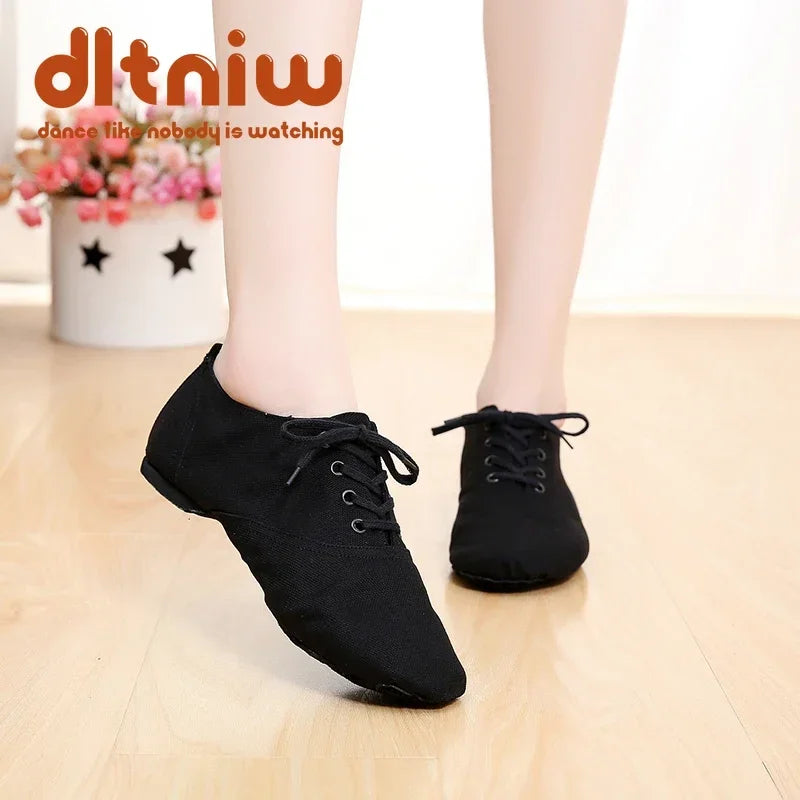 Chaussons de danse classique femme toile — Bisan - vue de profil