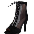 Chaussures de salsa femme daim heel — Rudbeckia - vue rapprochée
