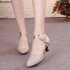 Chaussures de salsa femme paillettes — Presentacion - vue arrière
