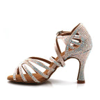 Chaussures de salsa femme strass picture heel — Paula - vue arrière