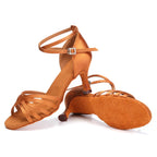 Chaussures de salsa femme satin — Angustias - détail