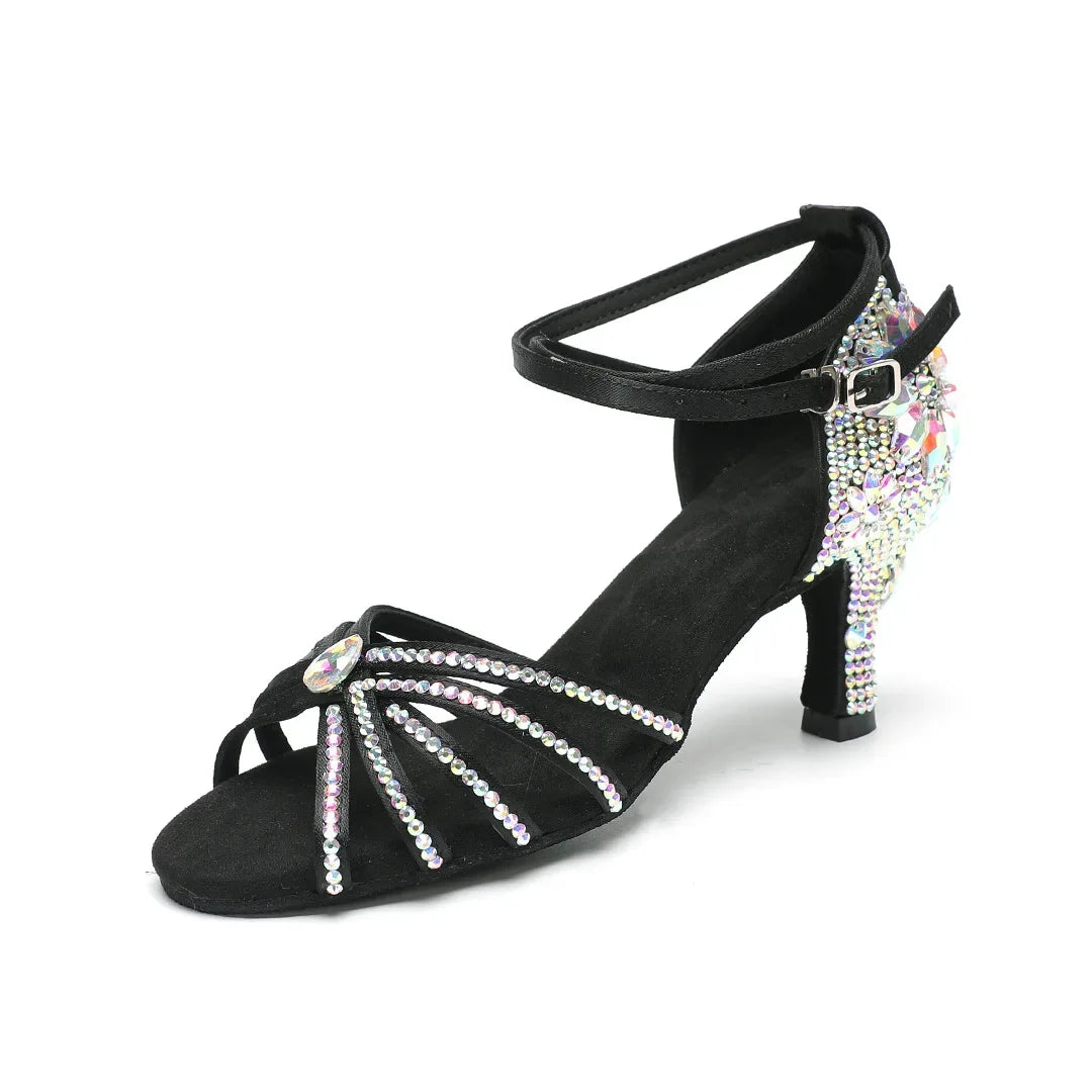 Souliers de danse latine femme satin — Rita - semelle