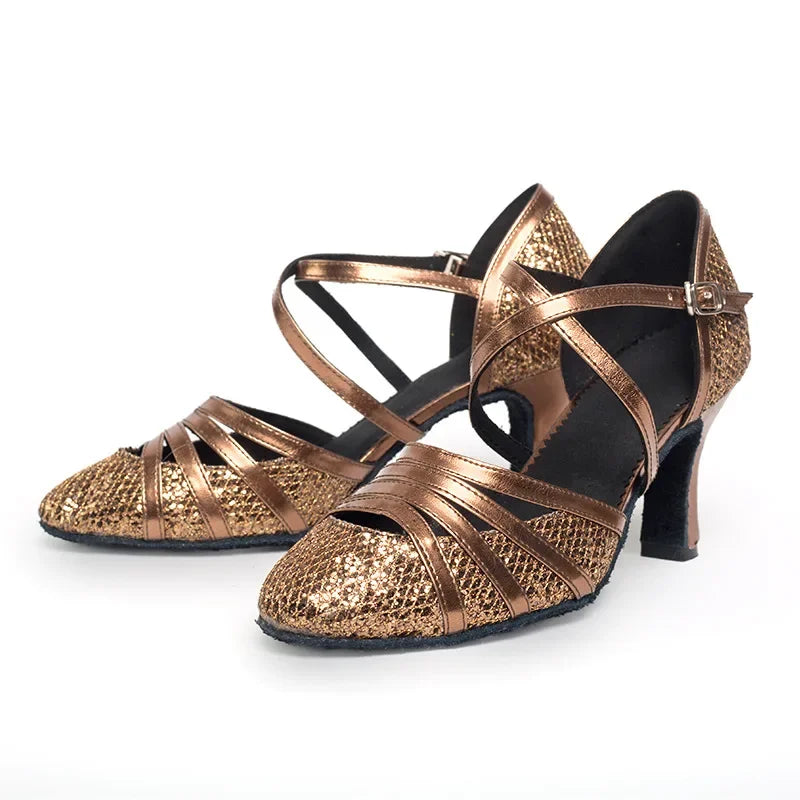 Chaussures de salsa femme paillettes — Murga - détail
