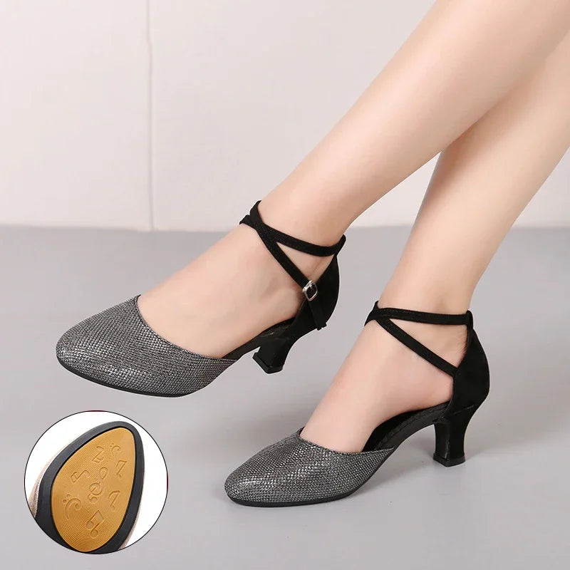 Chaussures de salsa femme paillettes — Karine - vue intérieure