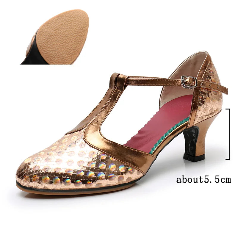 Chaussures de salsa femme paillettes — Olga - vue 13