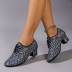 Chaussures de salsa femme noir indoor — Anya - vue rapprochée