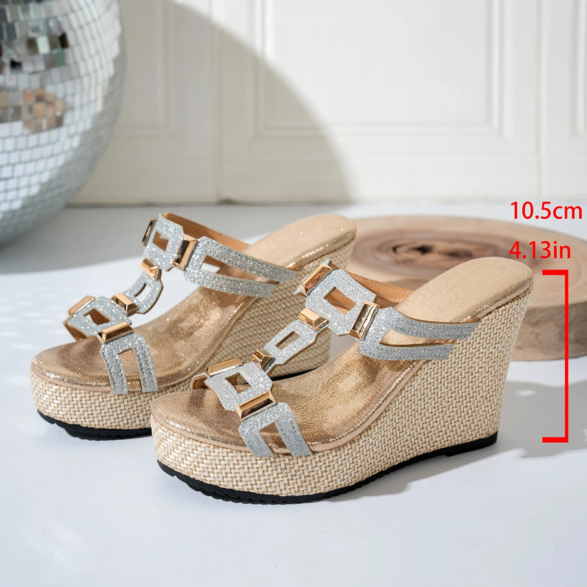 Chaussures de danse femme paillettes — Géraldine - vue rapprochée