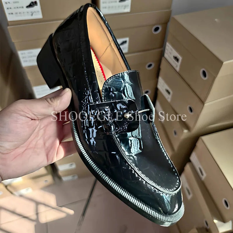 Chaussures de danse homme cuir verni — Palmas - vue rapprochée