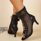 Chaussures de salsa femme noir — Josiane - vue arrière